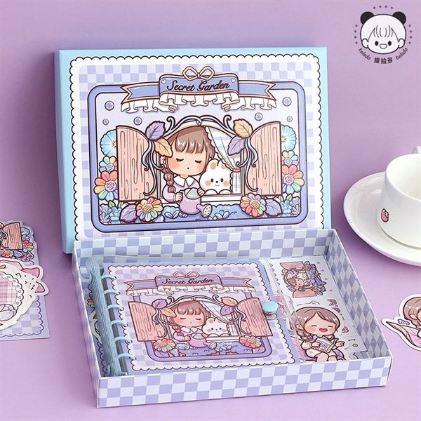  Set box sổ + sticker Telado Secret Garden 