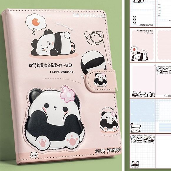  Sổ bọc da panda 13x17cm 96 trang 