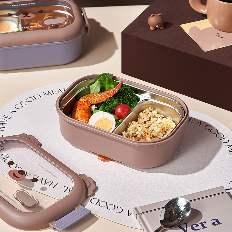 Porta Comida Con División: ¡La Lonchera Perfecta para Niños y Adultos! - Porta Comida Con División