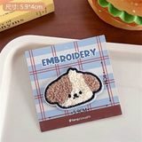  Sticker vải ủi đầu thú chibi bông xù 