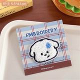  Sticker vải ủi đầu thú chibi bông xù 