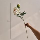  Hoa mẫu đơn giả cành 1 bông + 1 nụ 