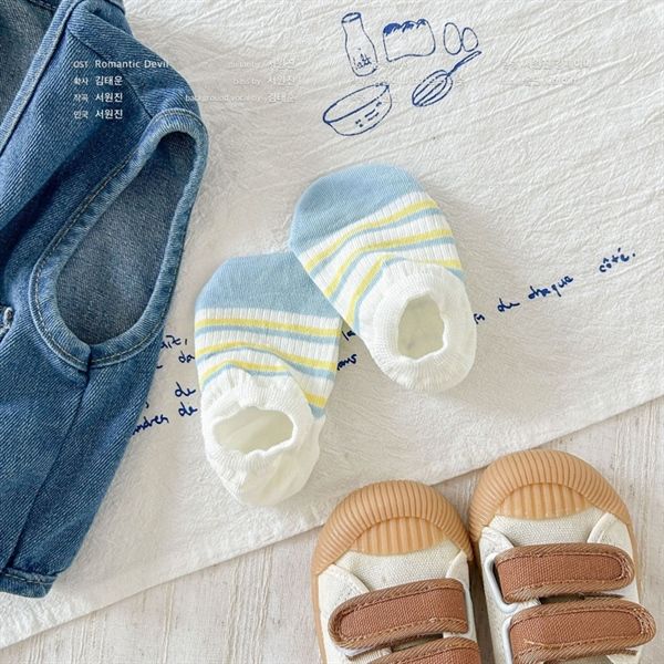  Tất Kid lười kẻ xanh vàng 