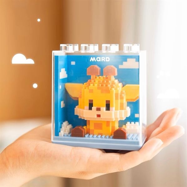  Xếp hình thú hộp kính 9x9cm 