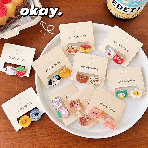  Set 2 kẹp mini màu sắc 