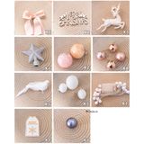  Cây thông giáng sinh phủ tuyết tone hồng 45cm 