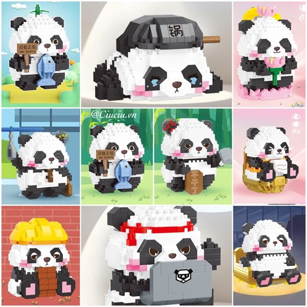  Xếp hình blind box Panda 