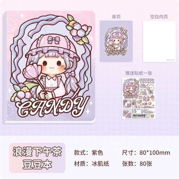  Sổ mini bé Telado + Sticker 8x10cm 80 trang 