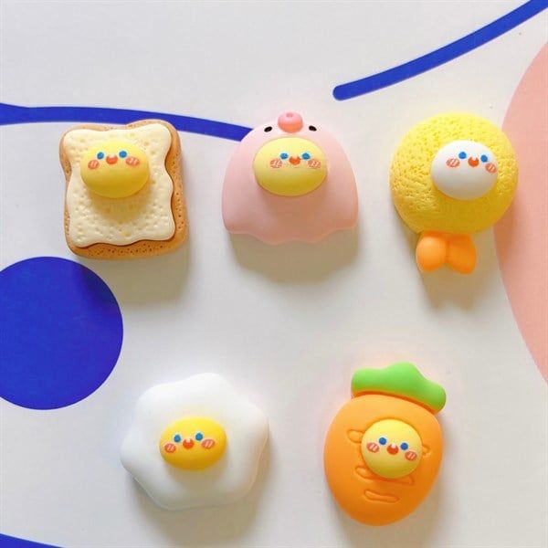  Charm sticker 3D đồ ăn 