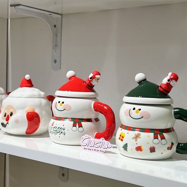  Cốc ông già Noel thìa mũ 