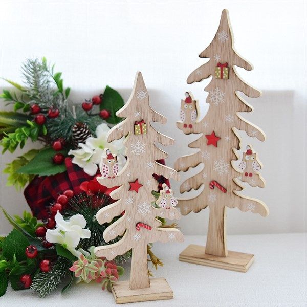  Cây thông gỗ trang trí giáng sinh 32cm 