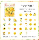  Sticker hoa lá ABC 60 miếng 