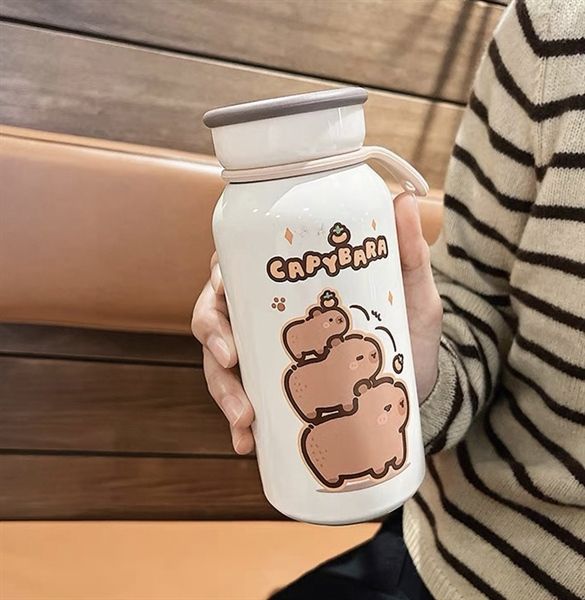  Bình giữ nhiệt 3 Capybara xếp chồng 400ml 