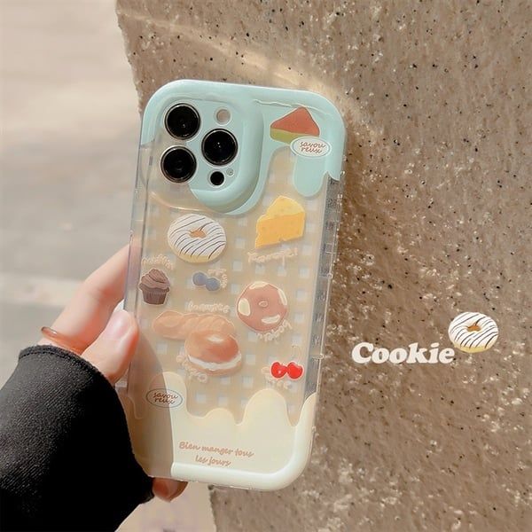  Ốp bánh kem chảy nền caro 