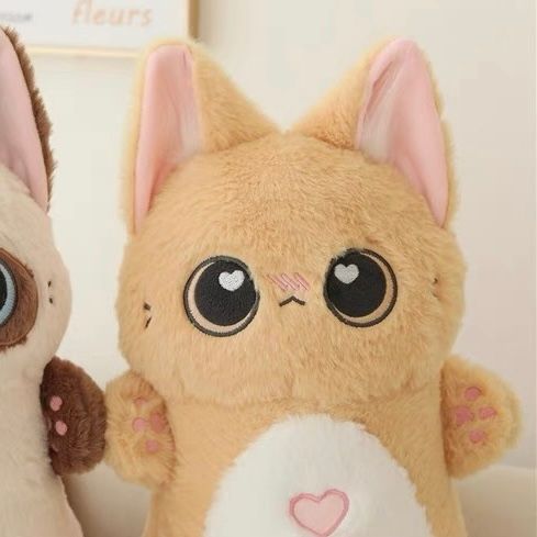  Mèo bông mắt trái tim 50cm 