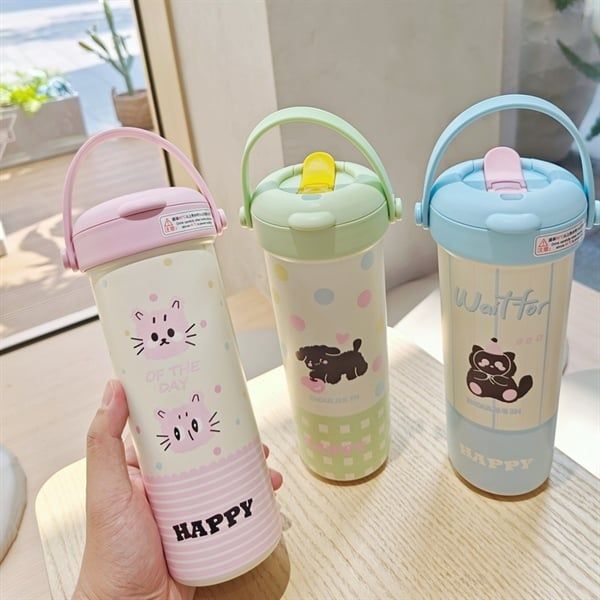  Bình giữ nhiệt thú Happy 650ml 