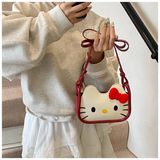  Túi da đeo chéo Hello Kitty tai nổi 