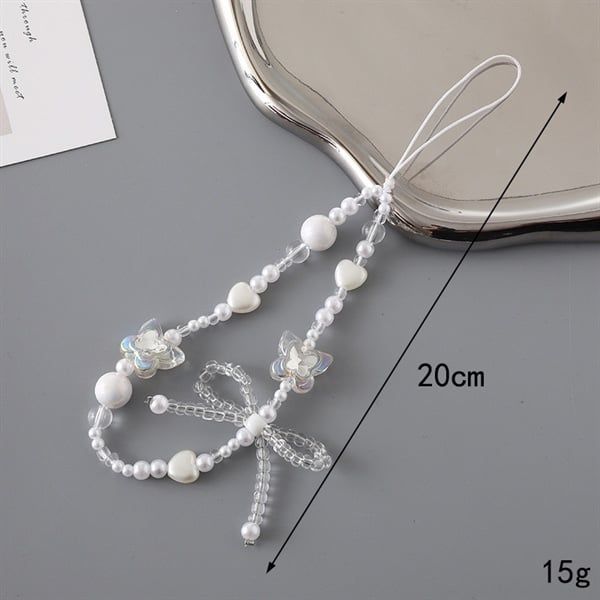 Dây charm đeo điện thoại bướm nơ to 