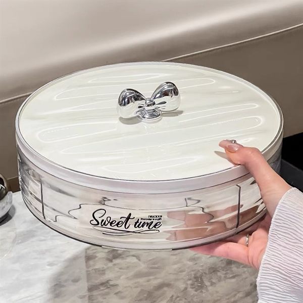  Khay mứt Sweet Time nơ bạc 