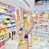  Dây charm móc khoá/ điện thoại thỏ hoa 