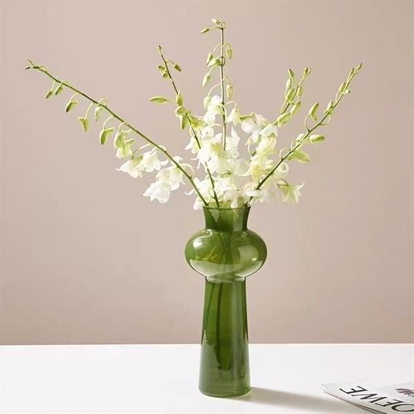  Lọ hoa thuỷ tinh cổ bầu đế cao 29cm 