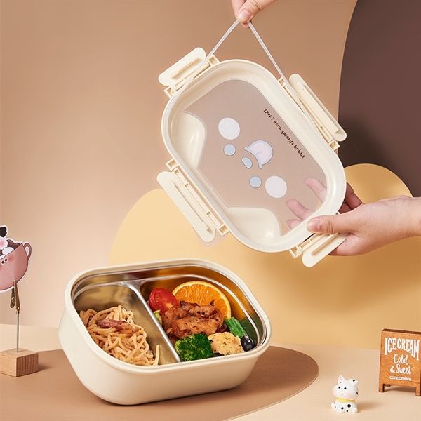  Hộp cơm cún tai nổi nắp trong 