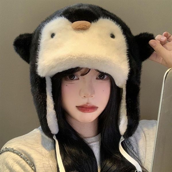  Mũ bịt tai bông cánh cụt 