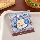  Sticker vải ủi đầu thú chibi bông xù 