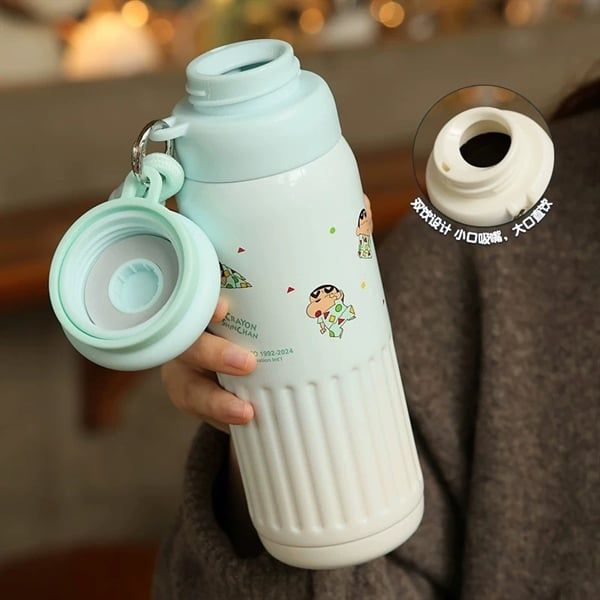  Bình giữ nhiệt ống hút Shinchan 530ml 