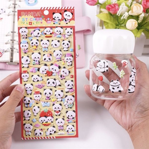  Sticker panda nổi 