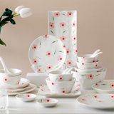  Set bát đĩa hoa đào nhí 