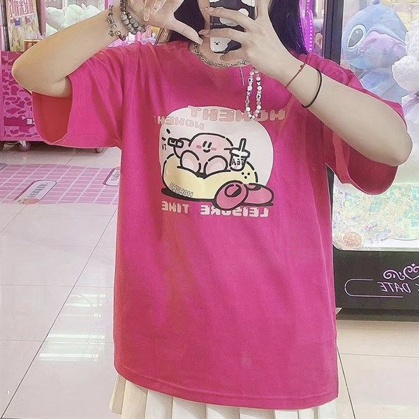  Áo phông Kirby trà sữa 