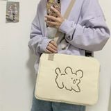  Túi đựng ipad / laptop cún trắng nét đứt 