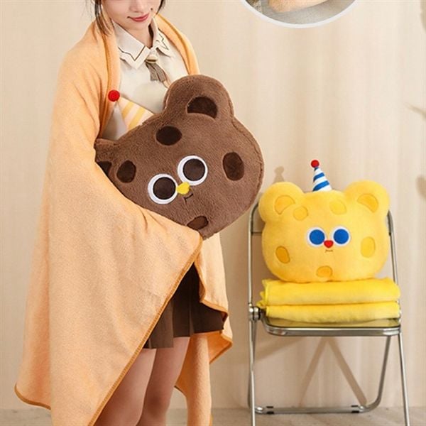  Gối kèm chăn bánh quy socola 40cm 