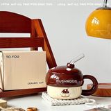  Cốc nấm Mushroom kèm ống hút 430ml 