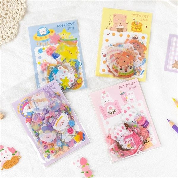  Sticker RosyPosy gấu thỏ 