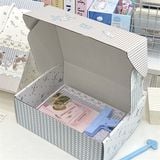  Hộp quà gập mèo caro 25x19x9cm 