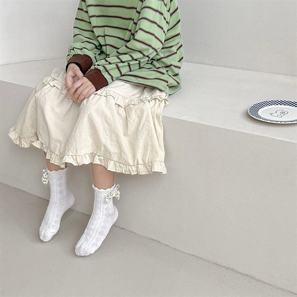  Tất gân quả trám nơ hoa Kid 3 đôi 