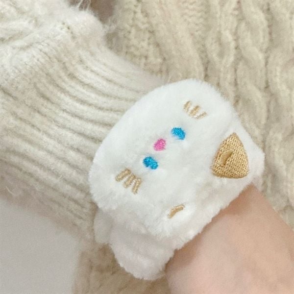  Băng đô cổ tay mèo béo tai vàng 