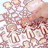  Box sổ + background ghép hình DIY Small Mochi + dụng cụ 