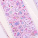  Sticker ánh nhũ nổi thú dễ thương 