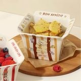  Bát popcorn vuông viền rộng 