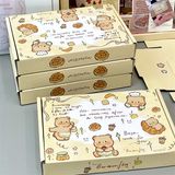  Hộp quà gập gấu bánh vàng 20x13x3cm 