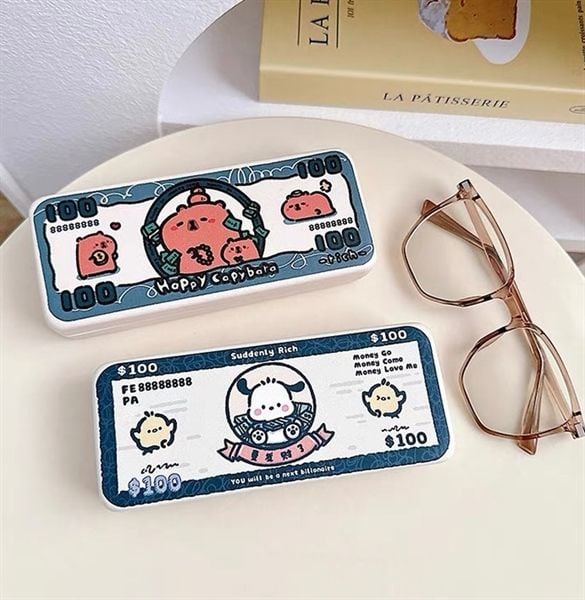  Hộp kính+lau kính Capybara đô la 