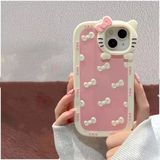  Ốp silicon Hello Kitty nơ nhí 