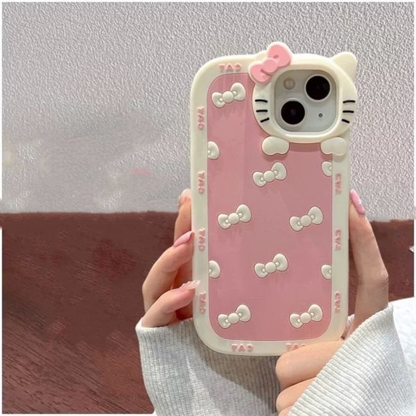  Ốp silicon Hello Kitty nơ nhí 
