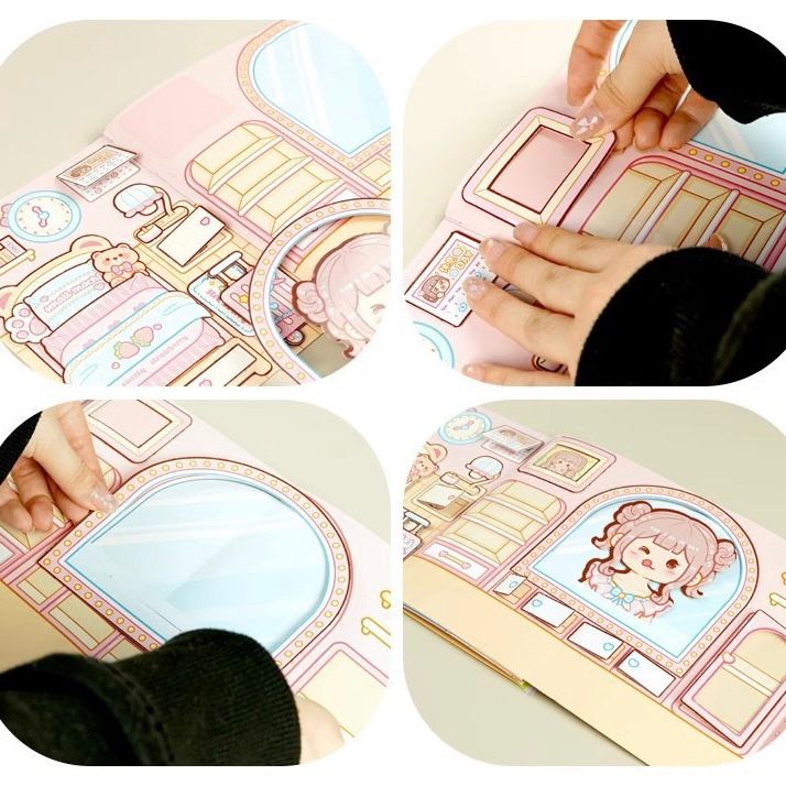  Box sổ + background ghép hình DIY Small Mochi + dụng cụ 