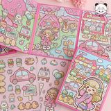  Sticker nổi nam châm 3 background bé Telado 
