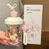  Cốc ống hút xoáy hoa 580ml 