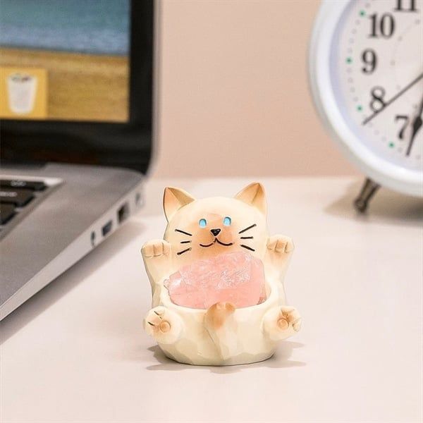  Mô hình mèo mun chậu mini 